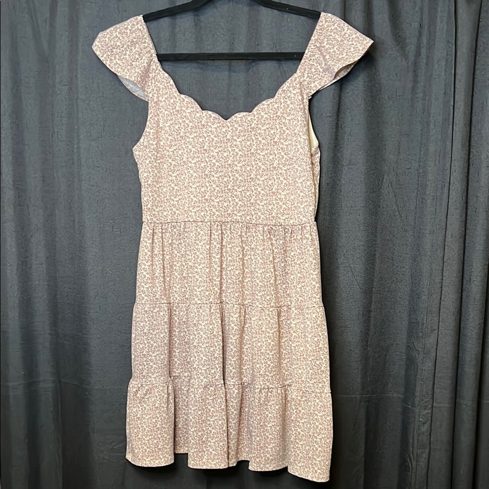 Monteau Los Angeles Floral Pink Sleeveless Dress size Medium